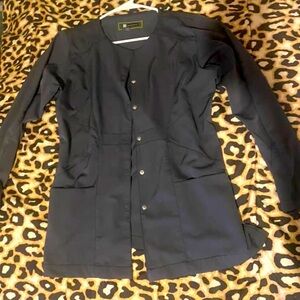 Wonderwink. Women’s lab/scrub jacket. Dark Charcoal grey.